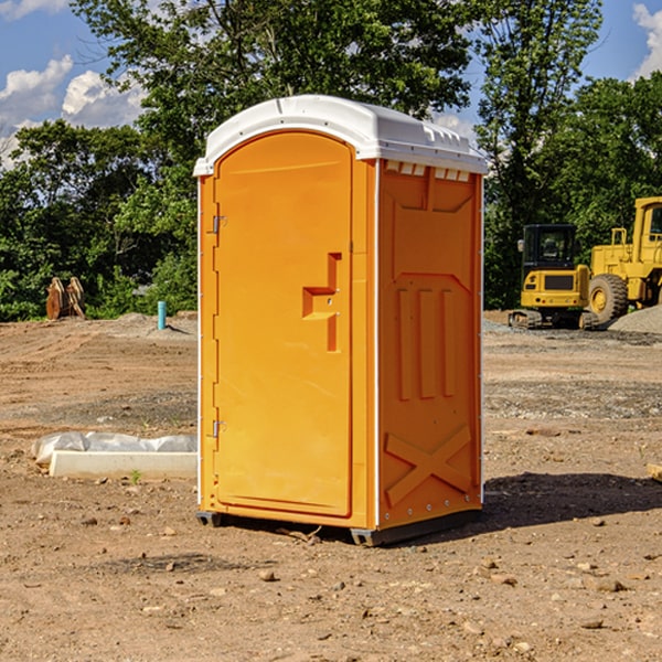 how often are the portable restrooms cleaned and serviced during a rental period in South Henderson NC